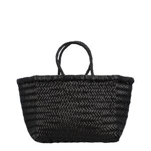 Dragon Diffusion Small Triple Jump Leather Tote, Black